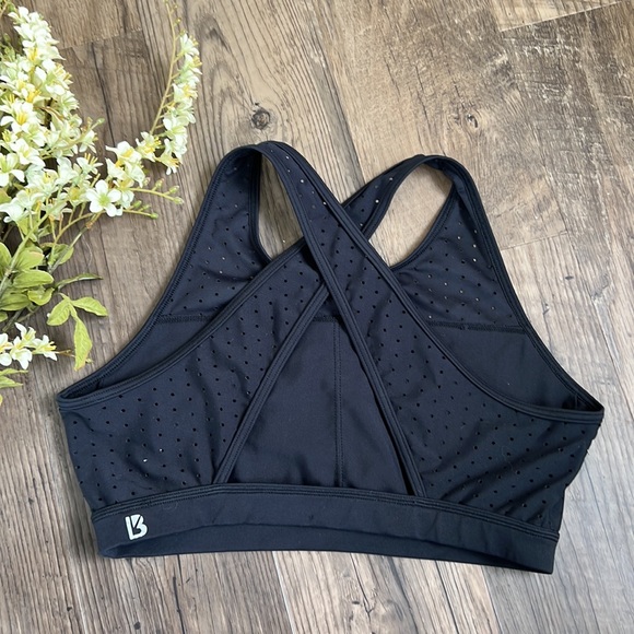 Buffbunny Collection Other - BuffBunny Allure Laser Cut Perforated Sports Bra Black Size Large